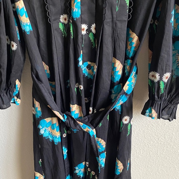 Cynthia Rowley Black Dress with Floral Design - Picture 7 of 14